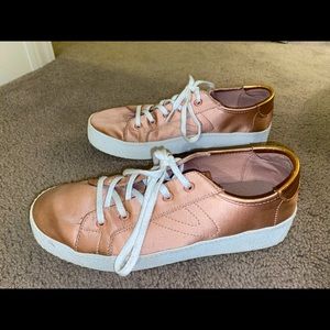 Rose gold Tretorn sneakers